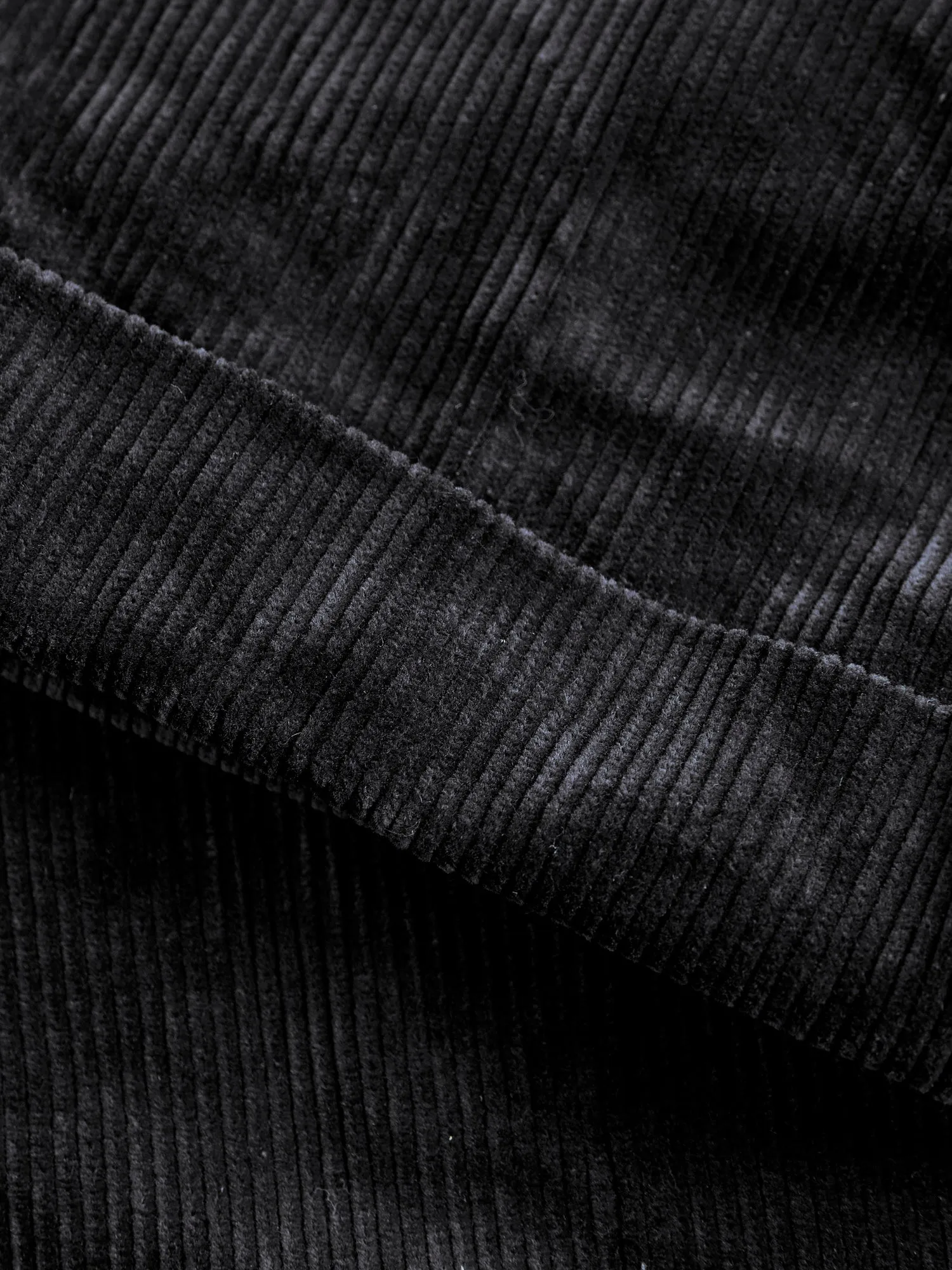 2-Pleat Corduroy Trousers in Charcoal Grey