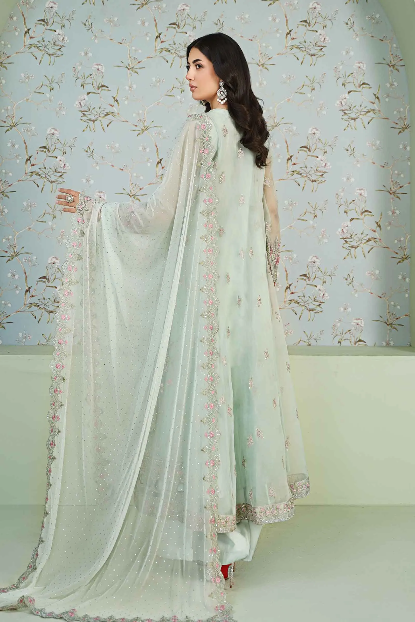 3 Piece Embroidered Organza Suit | SF-EA24-20