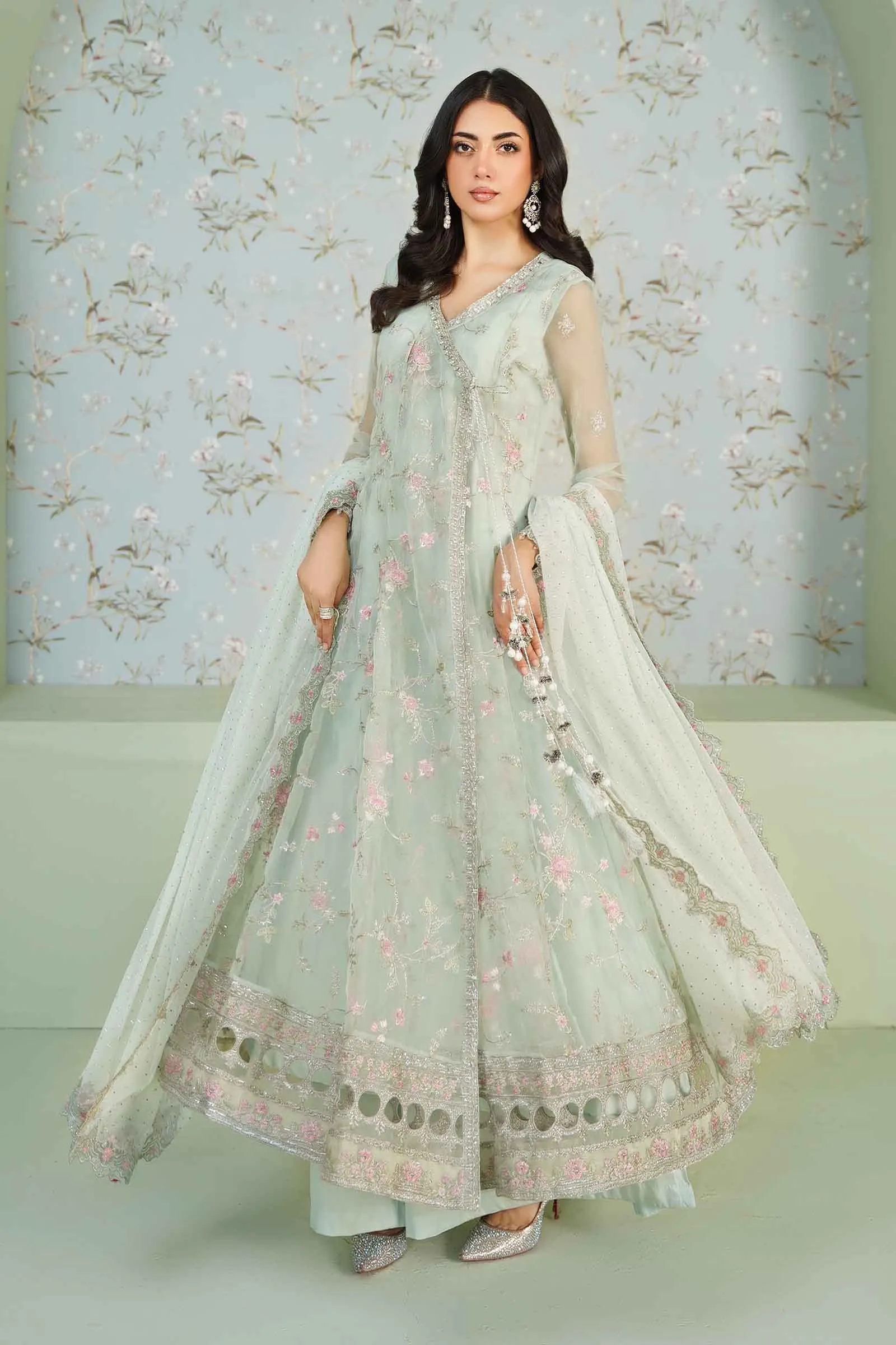 3 Piece Embroidered Organza Suit | SF-EA24-20