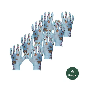 4 Pack - Monarch Nitrile Gardening Gloves