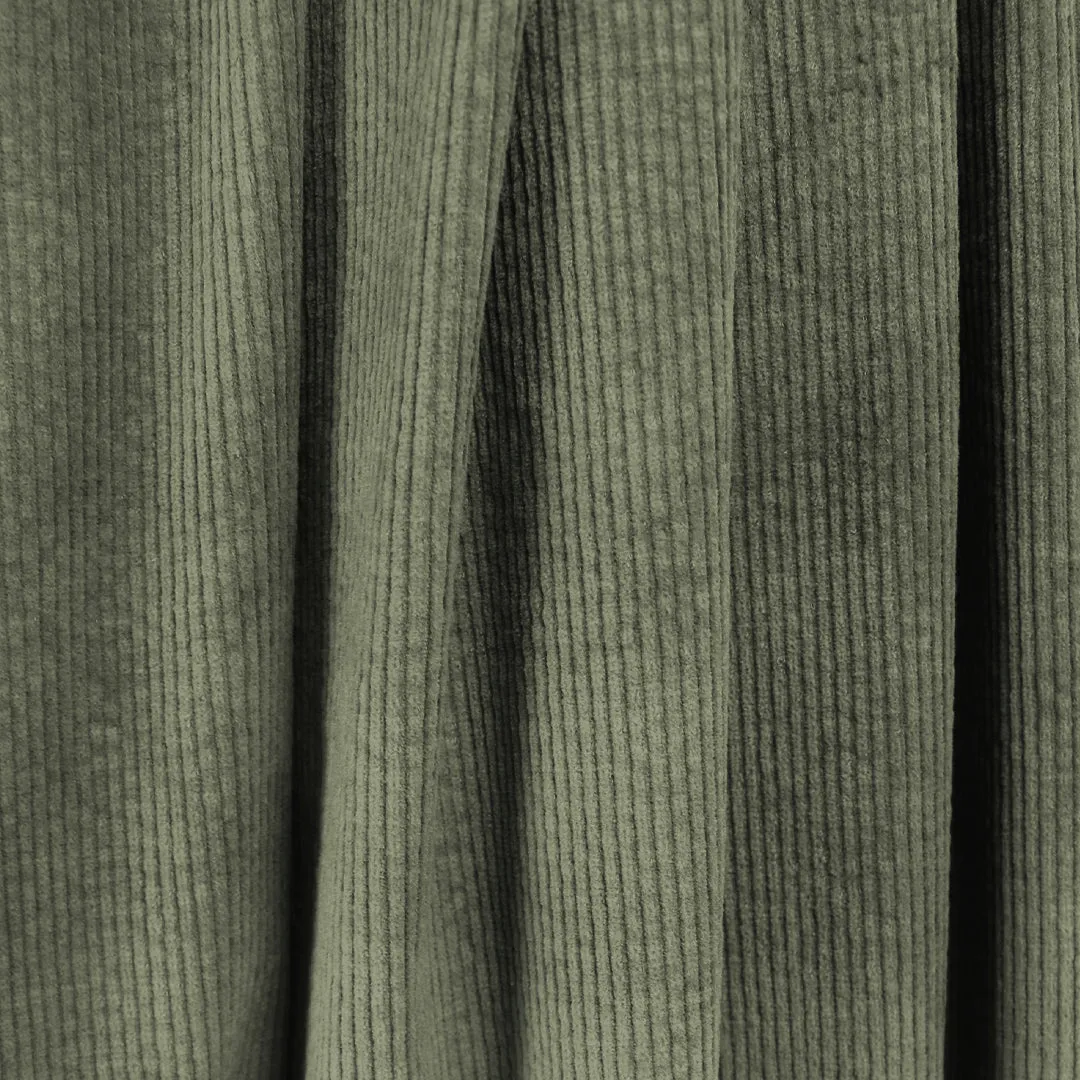 7-wale cotton stretch corduroy, Oeko-Tex cert. - green olive