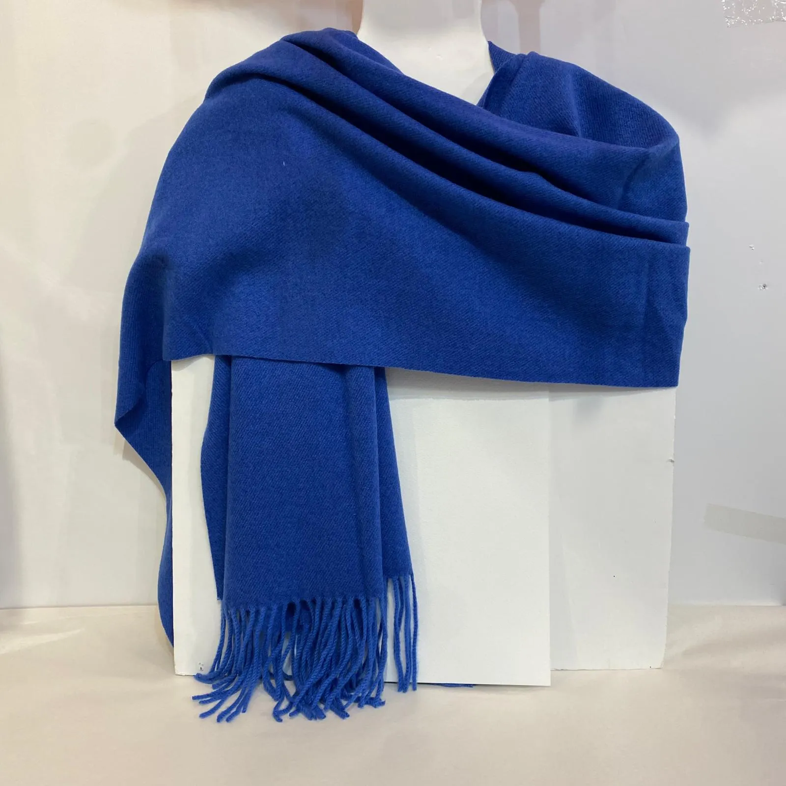 Adele - Cashmere Wool Blend Scarf - Sky Blue