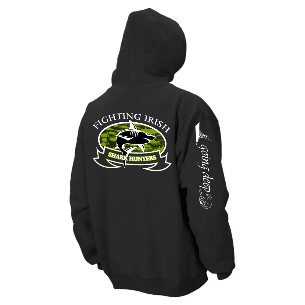 Adult Black Fighting Irish Shark Hunters Pullover