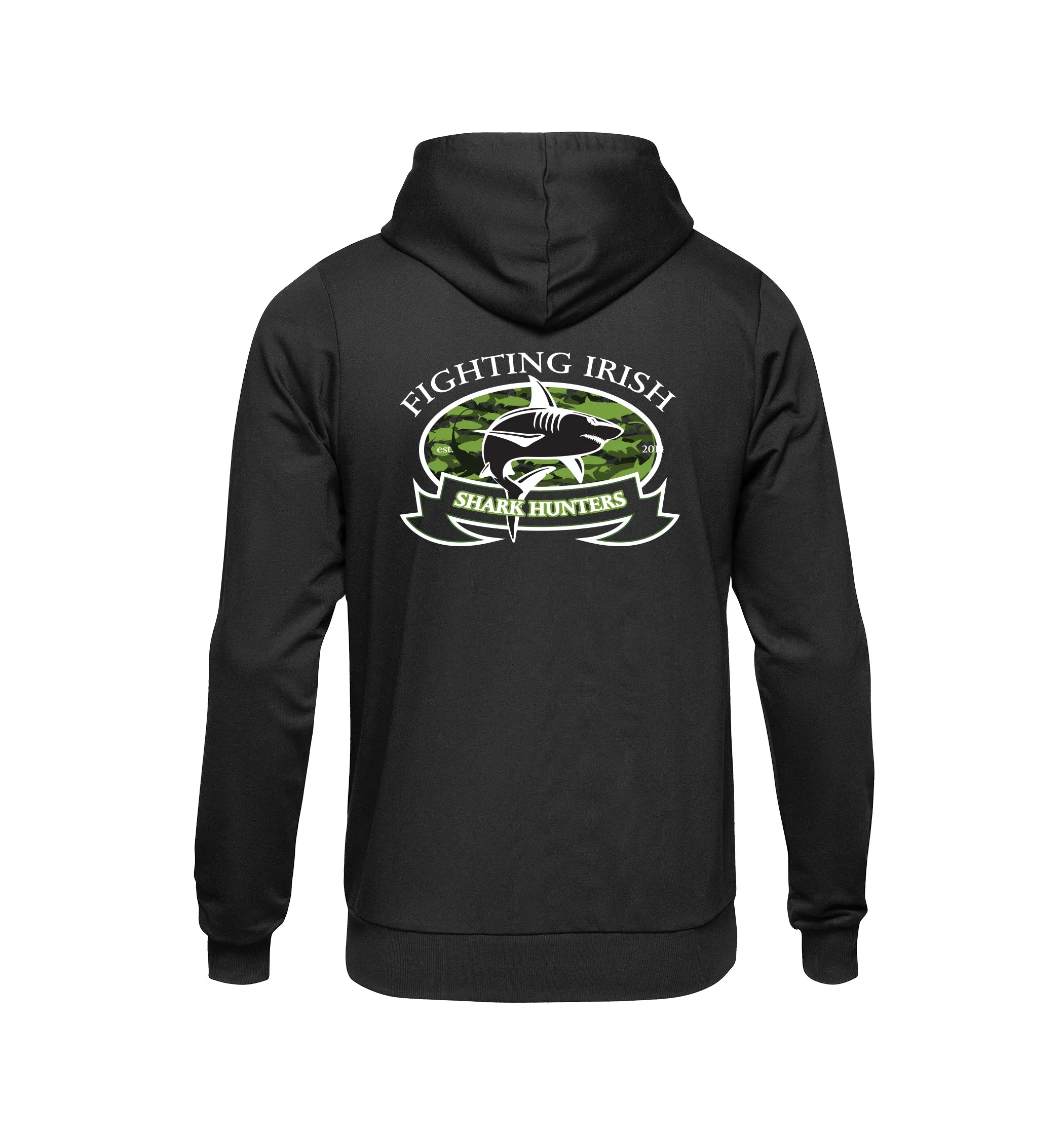 Adult Black Fighting Irish Shark Hunters Pullover