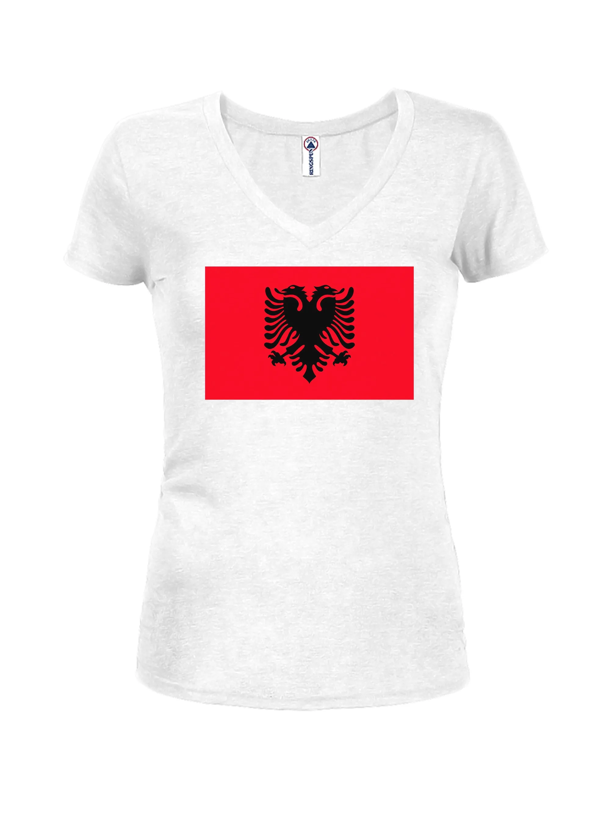 Albania Flag Juniors V Neck T-Shirt