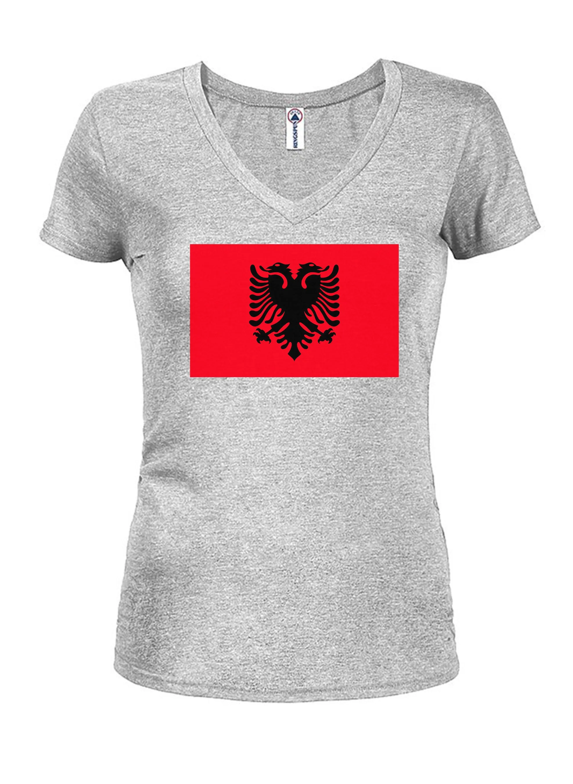 Albania Flag Juniors V Neck T-Shirt