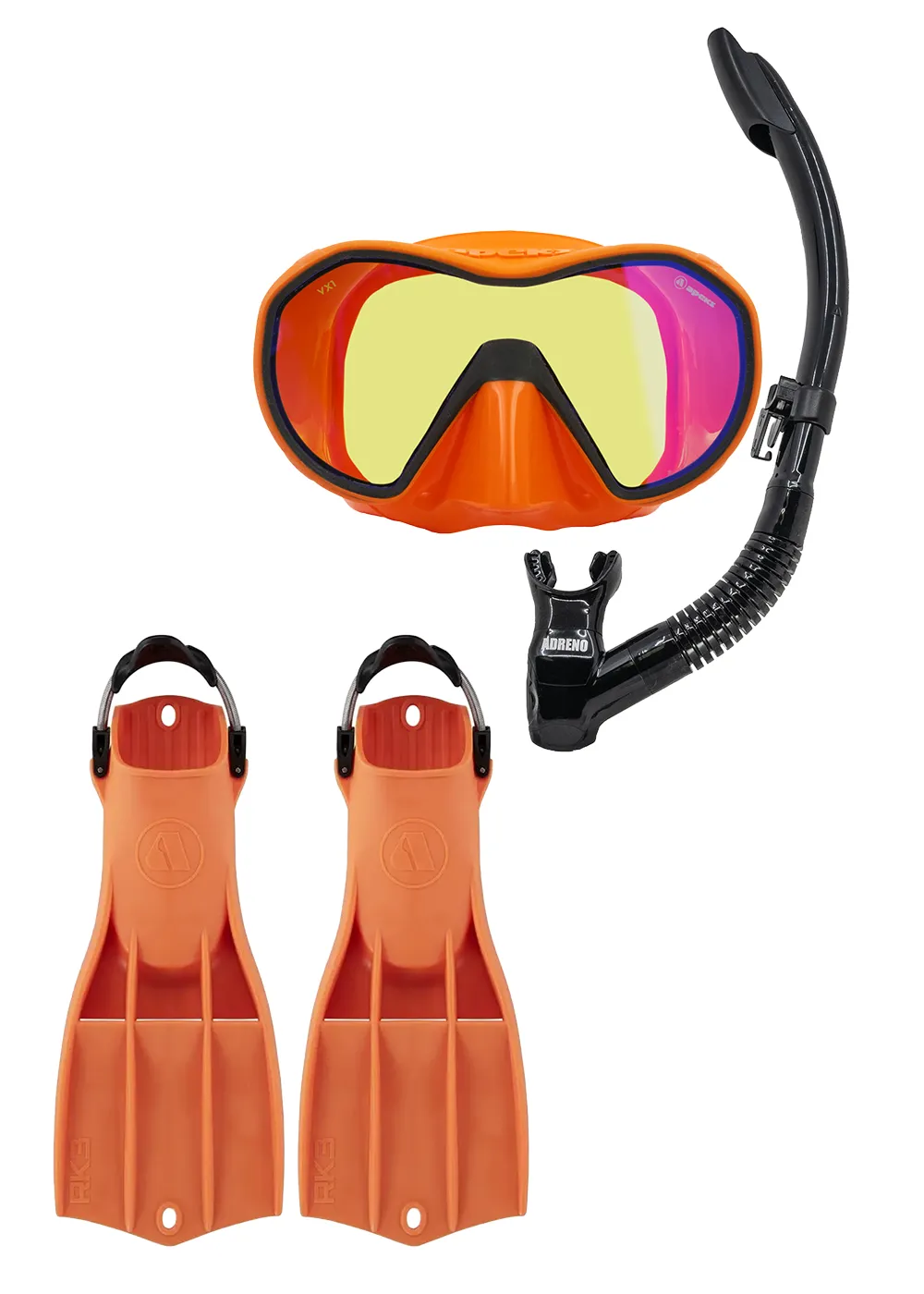 Apeks Mask - Snorkel & Fin Combo - Orange