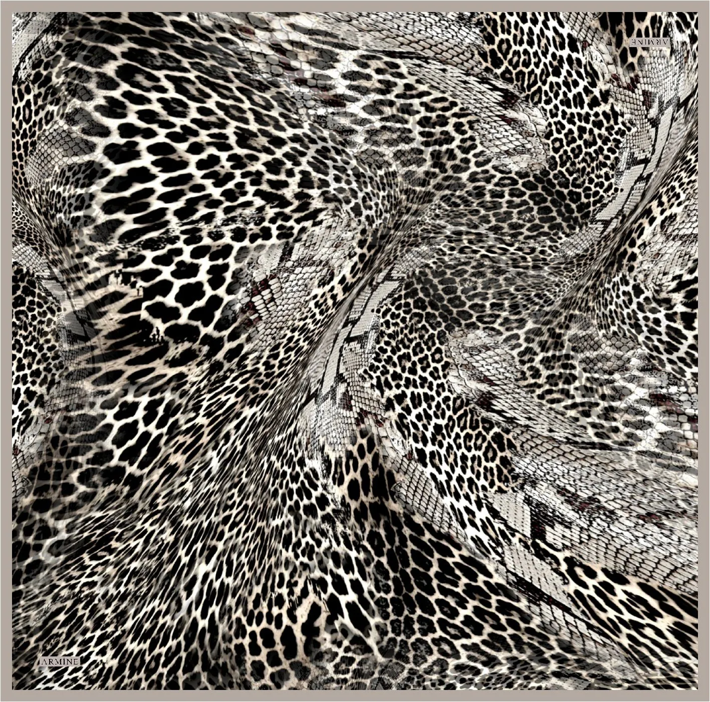 Armine Leorna Animal Print Silk Scarf