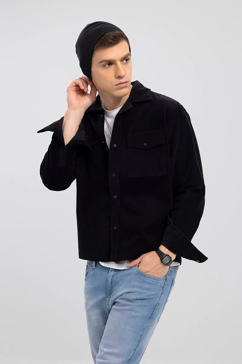 Artic Black Corduroy Overshirt