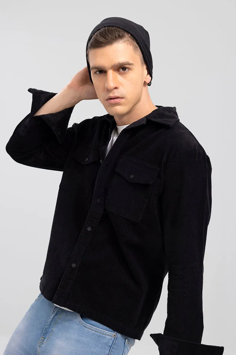 Artic Black Corduroy Overshirt