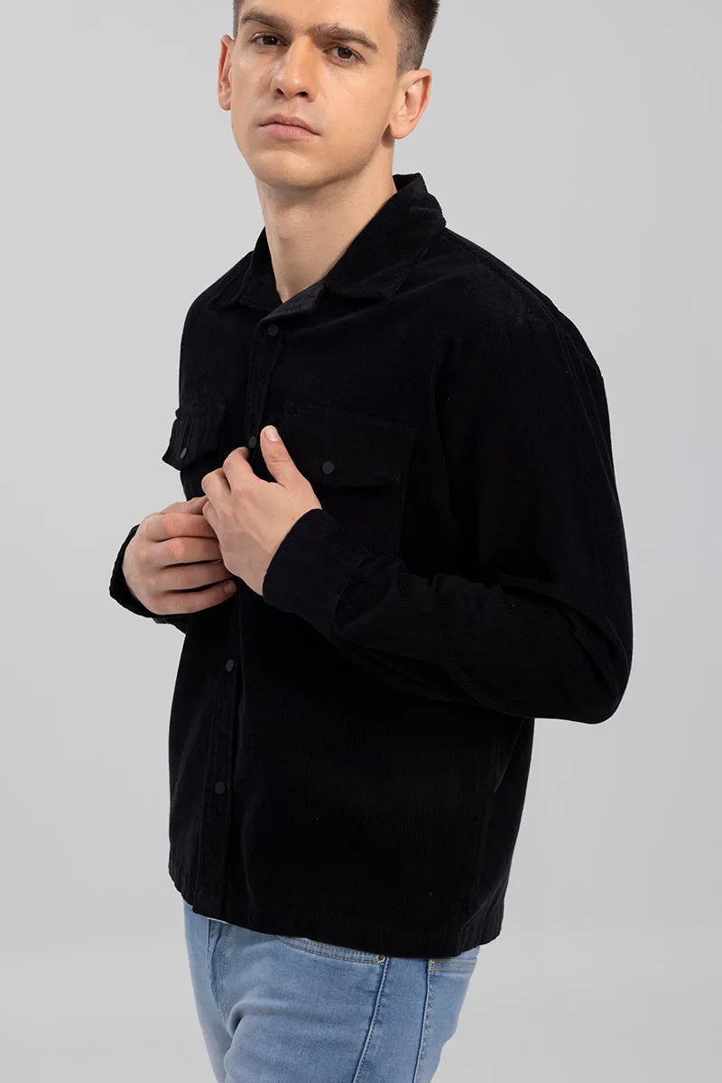 Artic Black Corduroy Overshirt