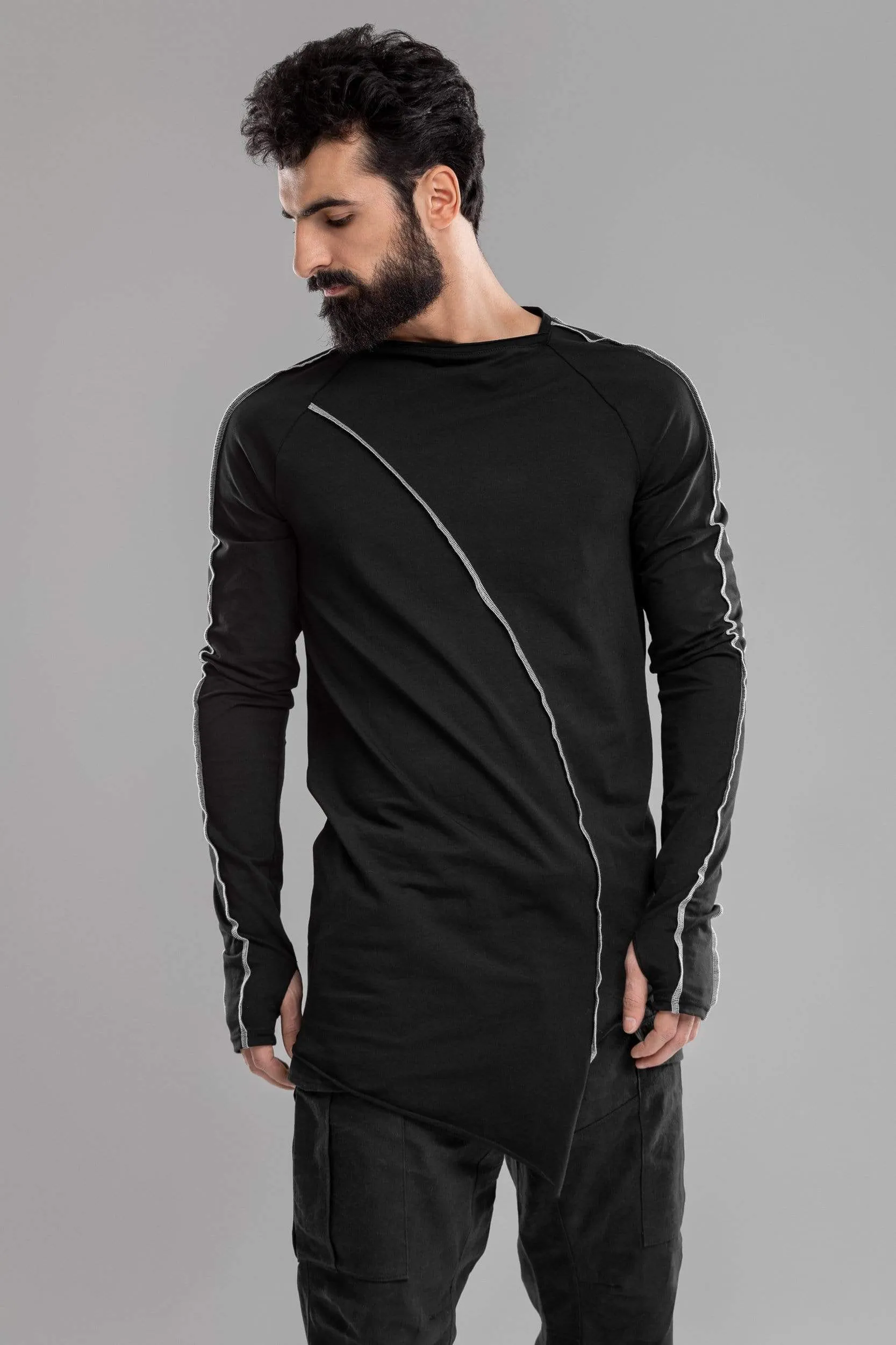 Asymmetric Long Sleeve T-shirt