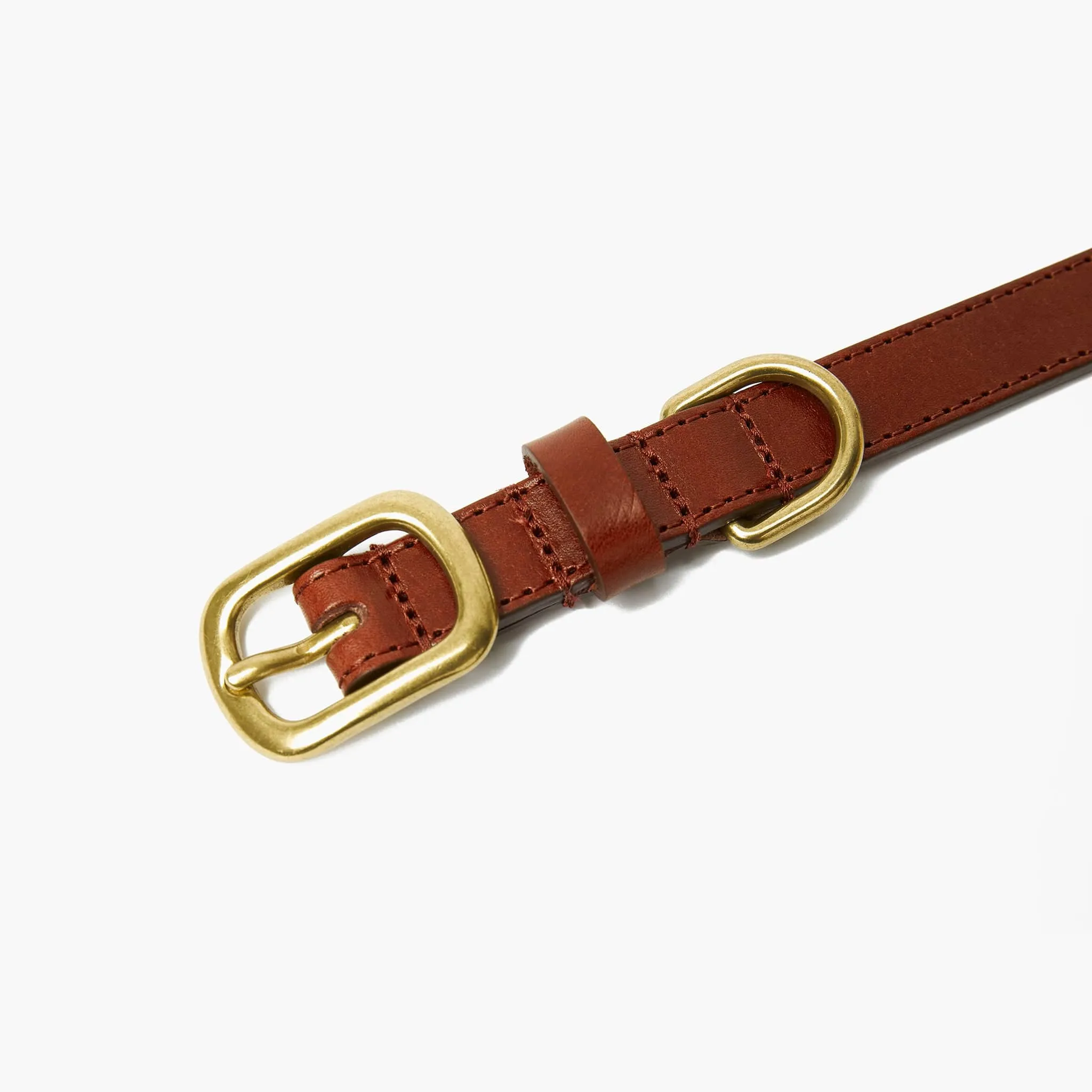 Autumn Maple Brown Leather Dog Collar – Premium Quality