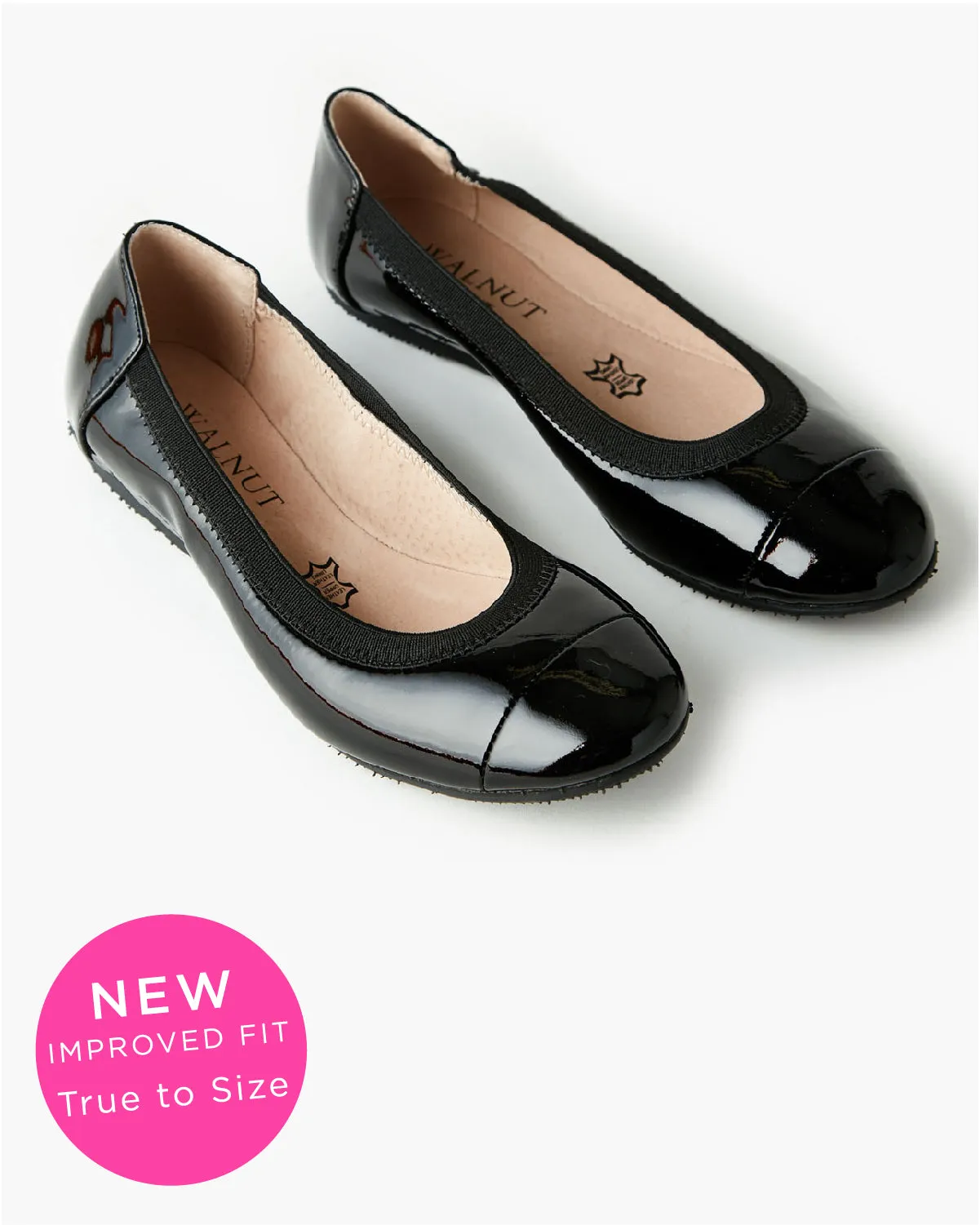 Ava Patent Ballet Flat - Black