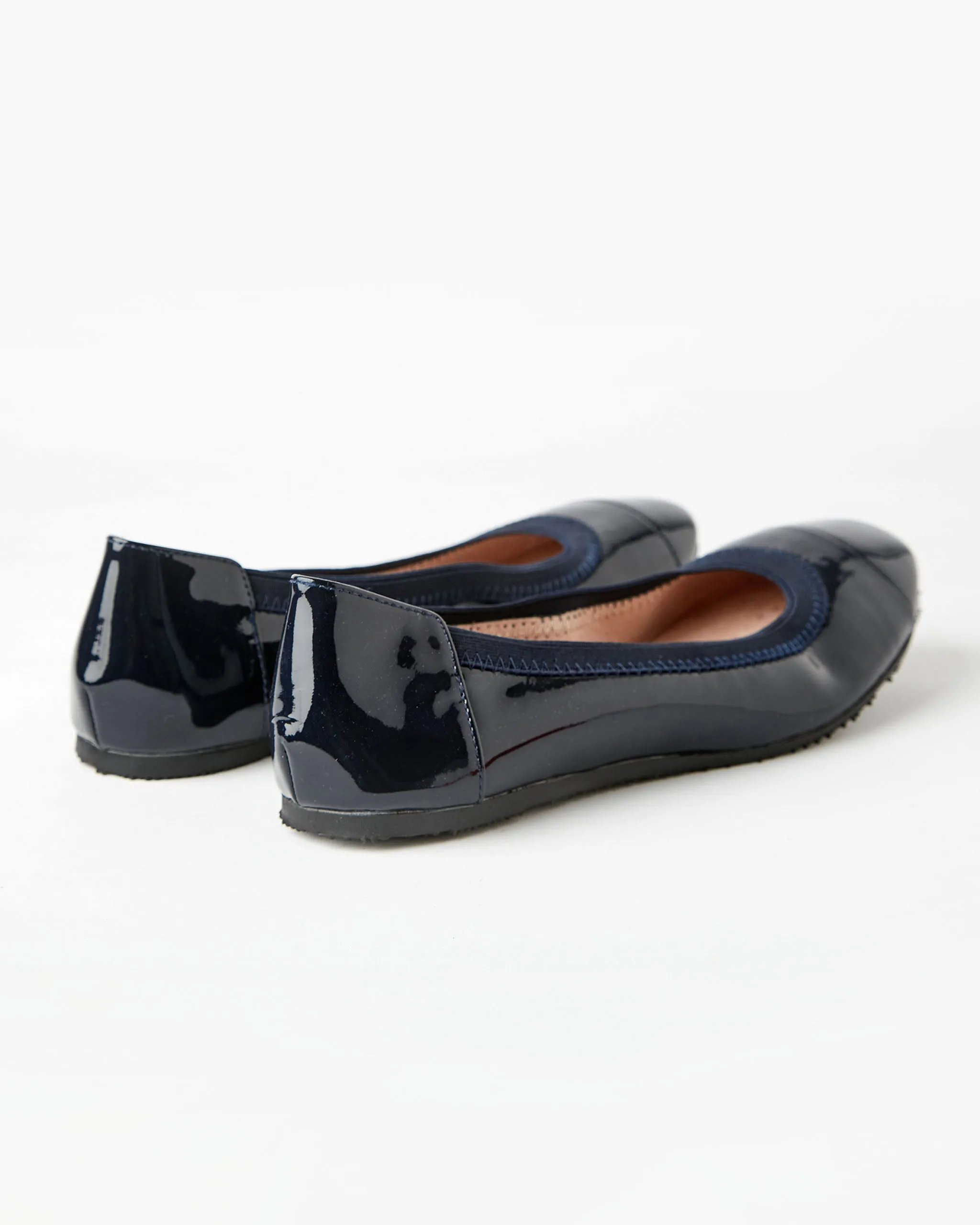 Ava Patent Ballet Flat - Navy