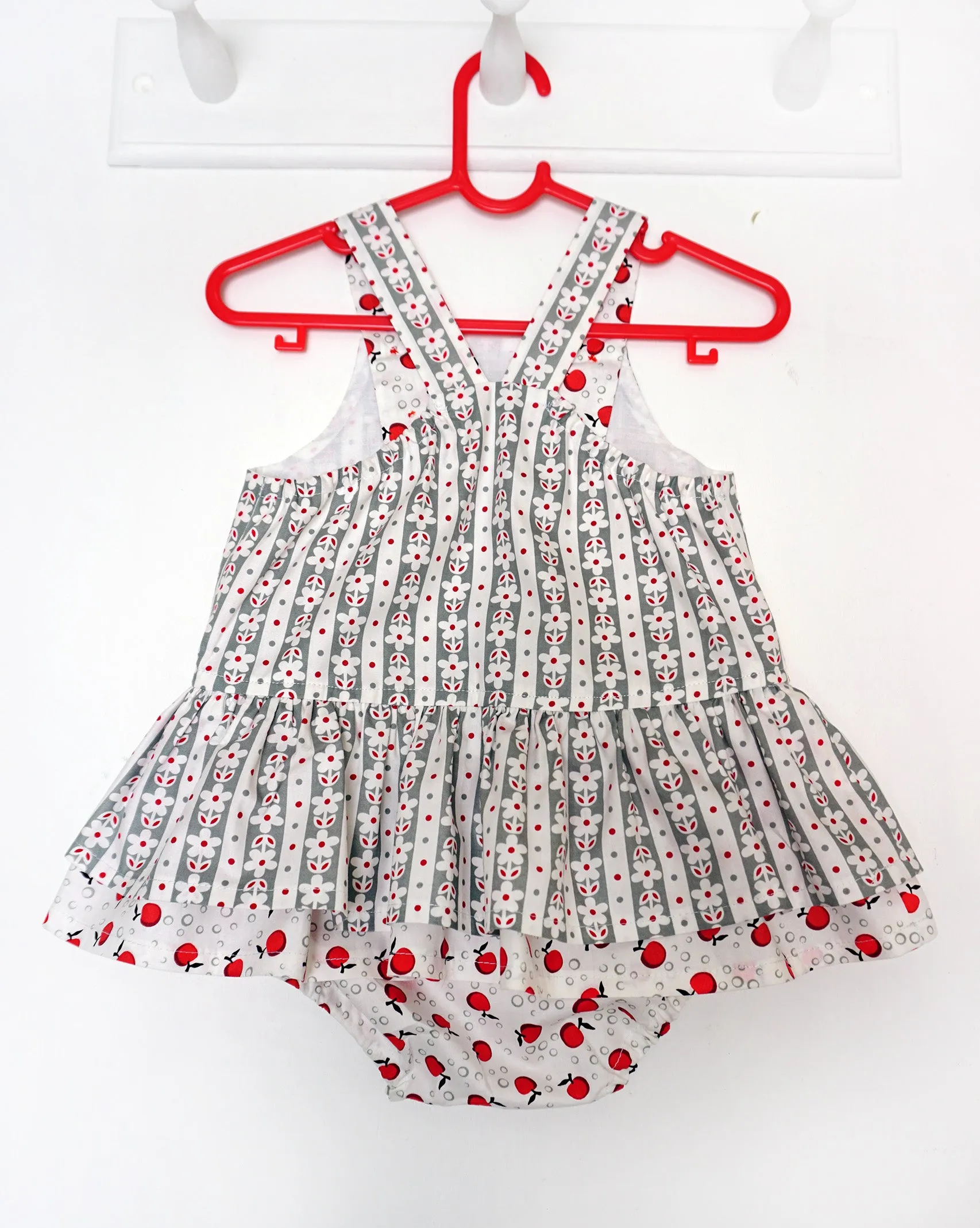 Baby & toddler girls romper pdf sewing pattern TINKERBELLE ROMPER  sizes 3 months to 3 years.