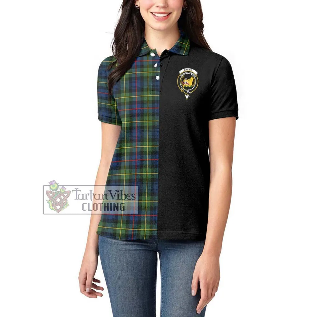 Bailey Modern Tartan Women's Polo Shirt with Family Crest and Half Of Me Style