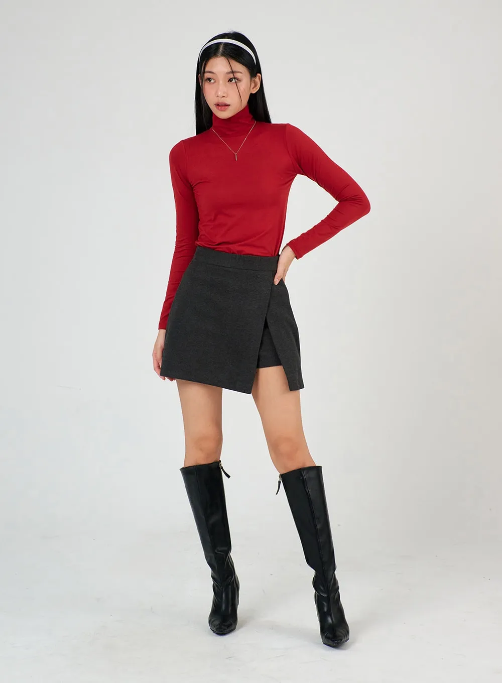 Basic Turtleneck Long Sleeve Top IJ403