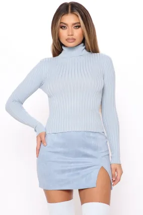 Be Yourself Sweater Top - Blue