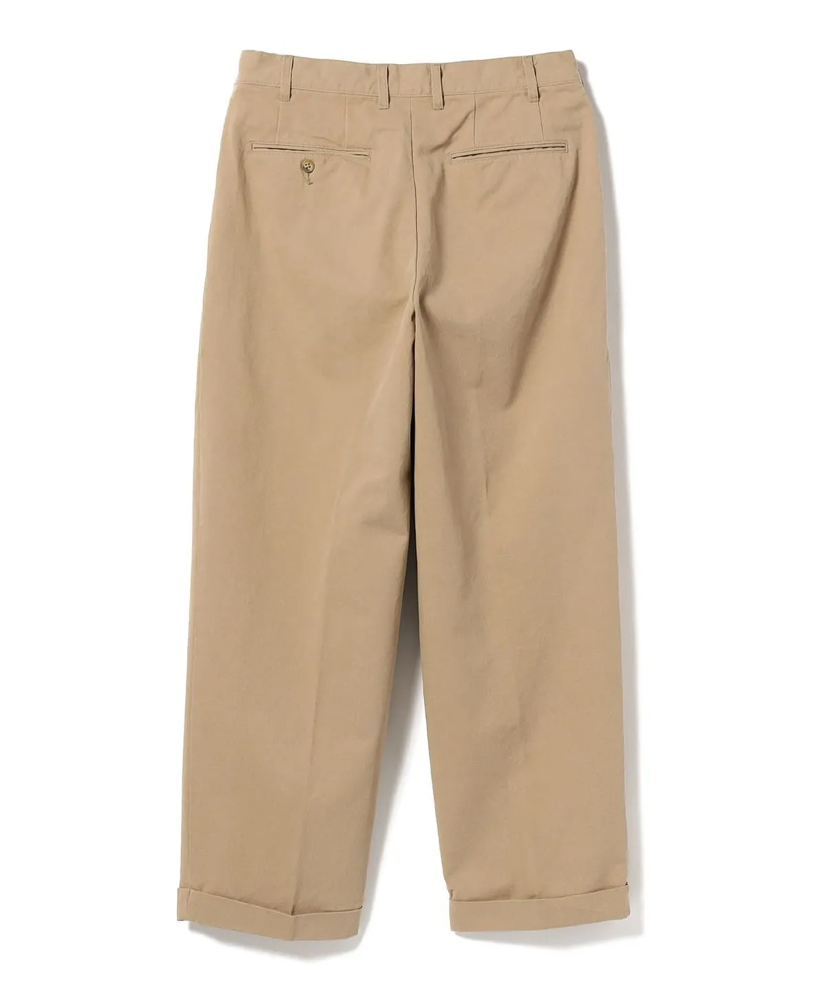 Beams Plus | 2Pleats Twill Trousers | Khaki