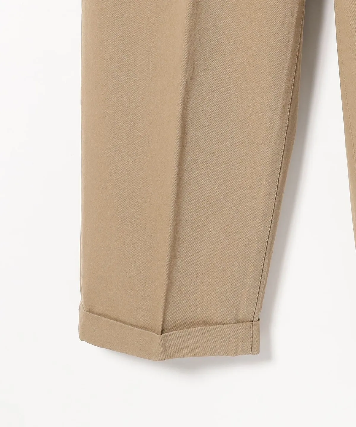 Beams Plus | 2Pleats Twill Trousers | Khaki