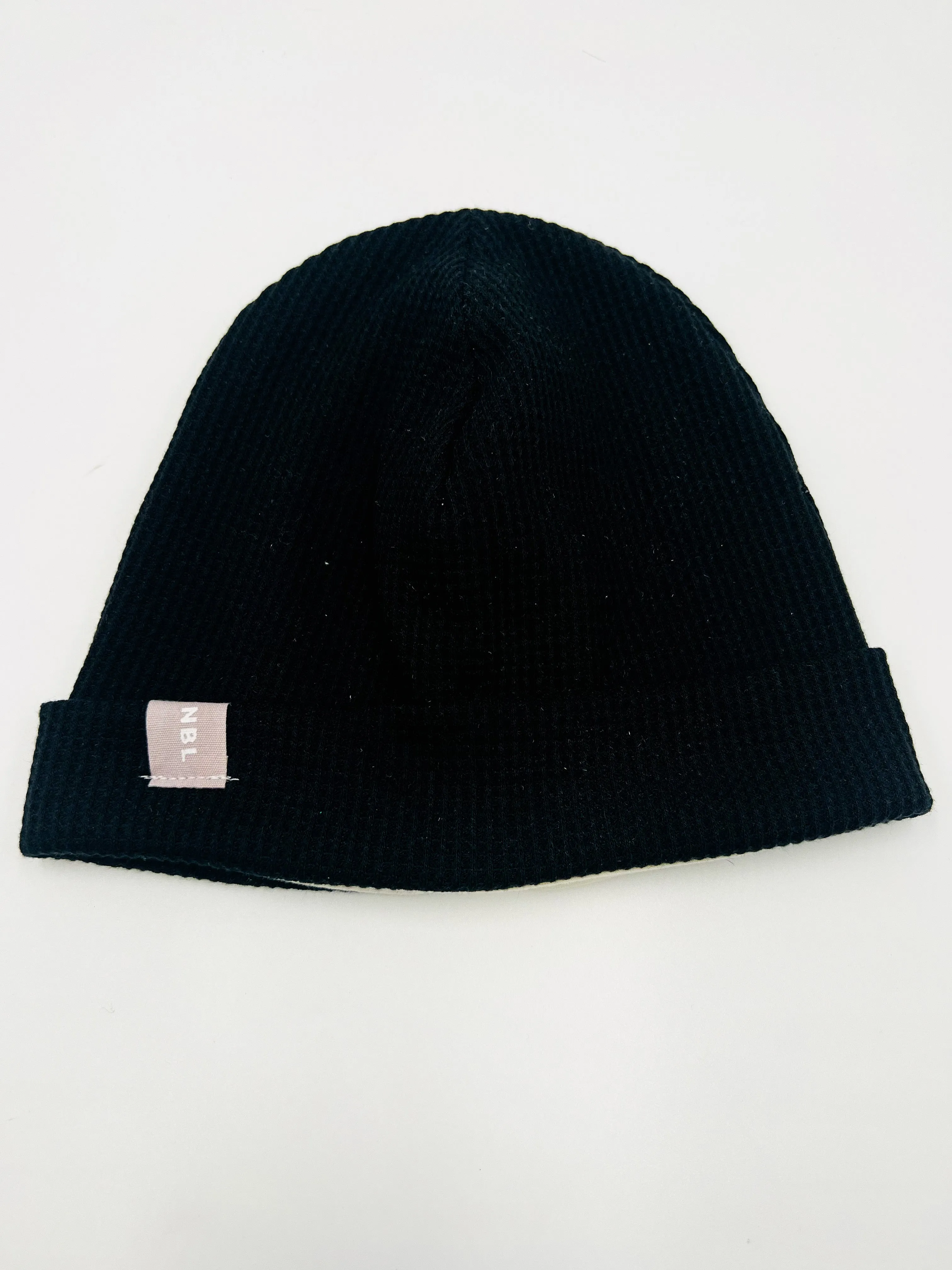 Beanie Hat (Black Waffle)