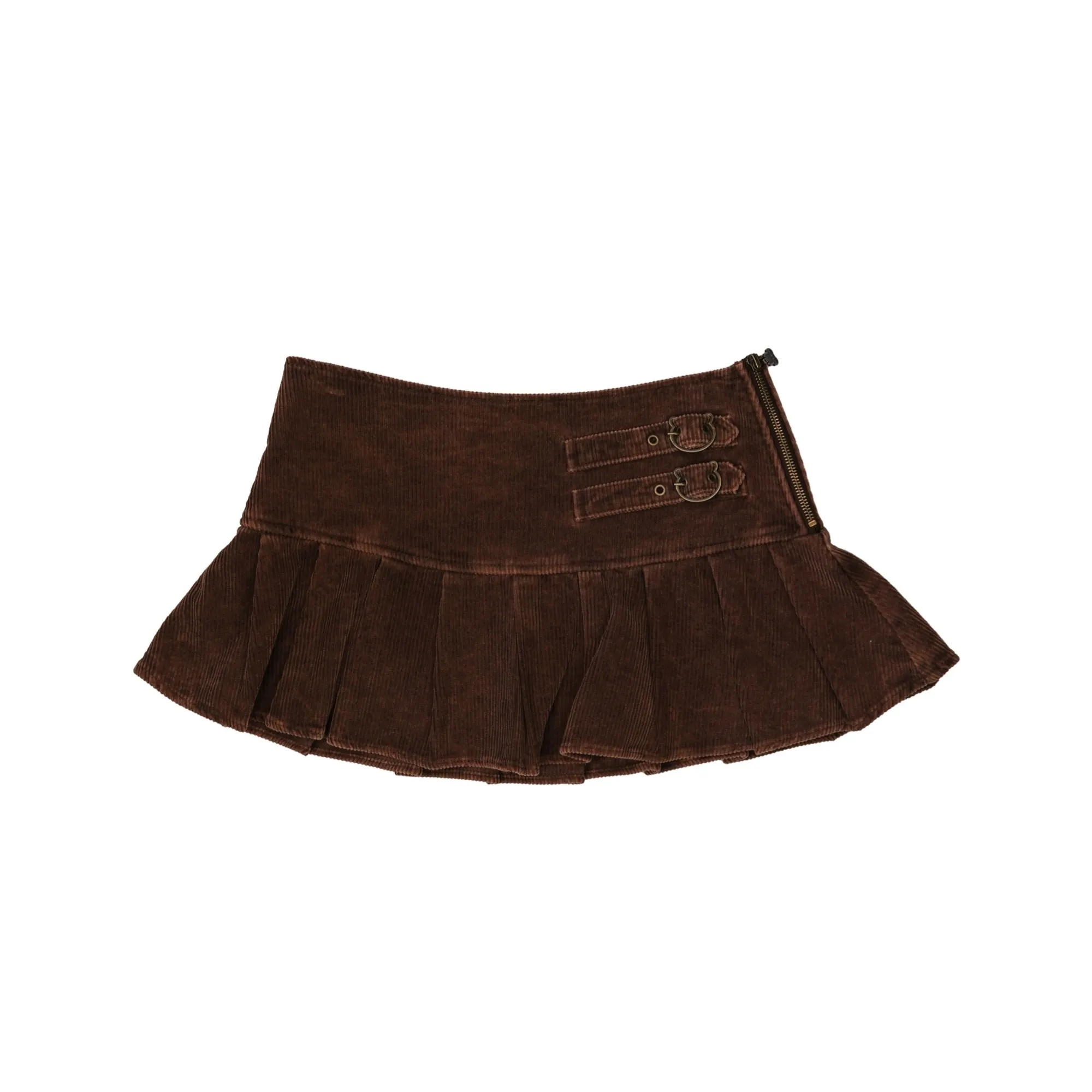 Bear Buckle Corduroy Skirt