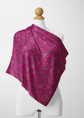 Berry Picking Pink Satin Shawl