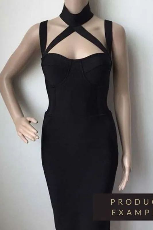 Bianca Bodycon Midi Dress - Classic Black