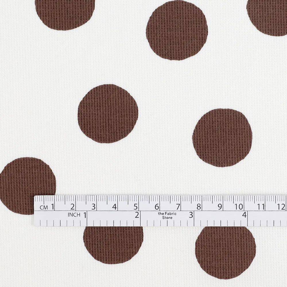 Big Spot Stretch Cotton - Carob