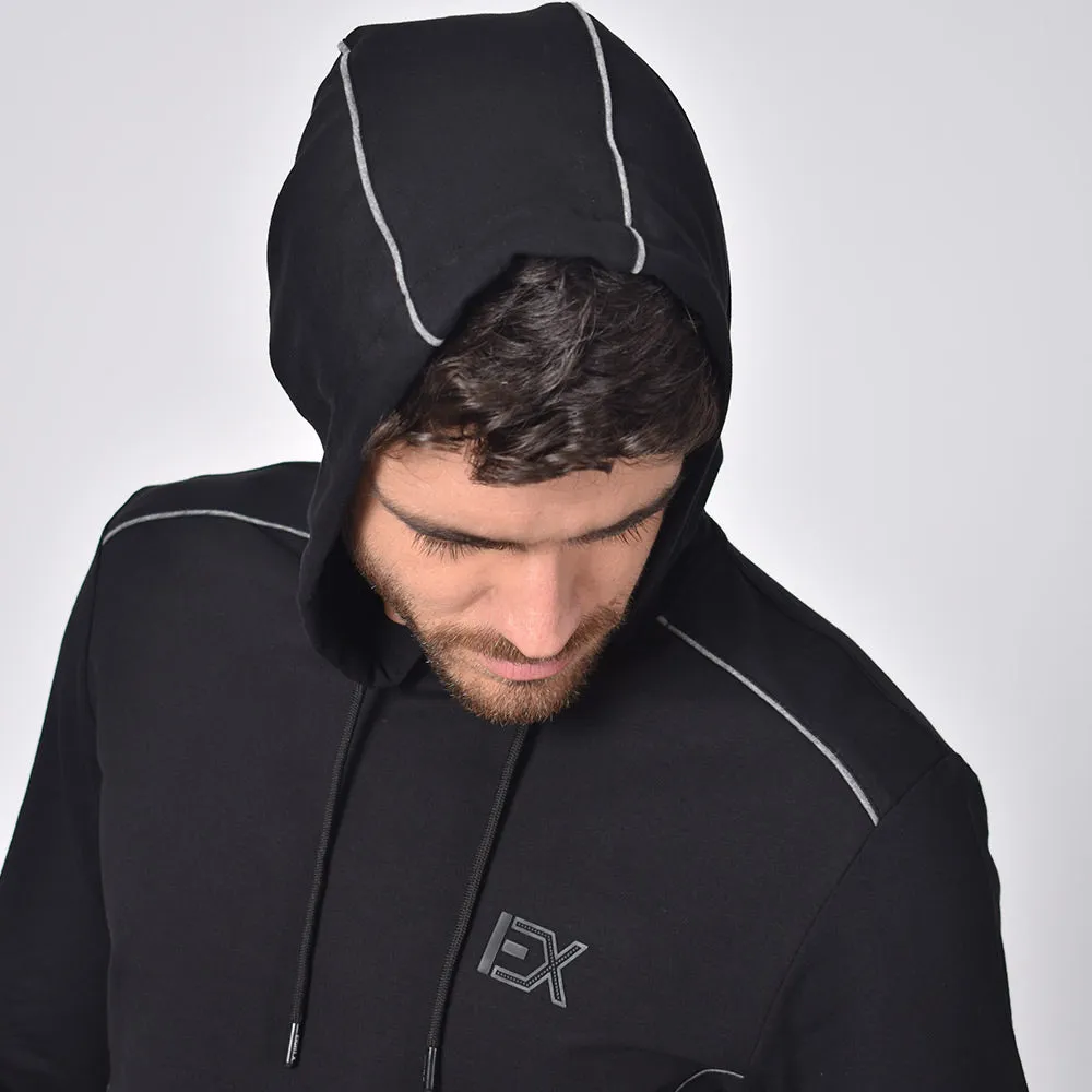 Black Hooded Pullover