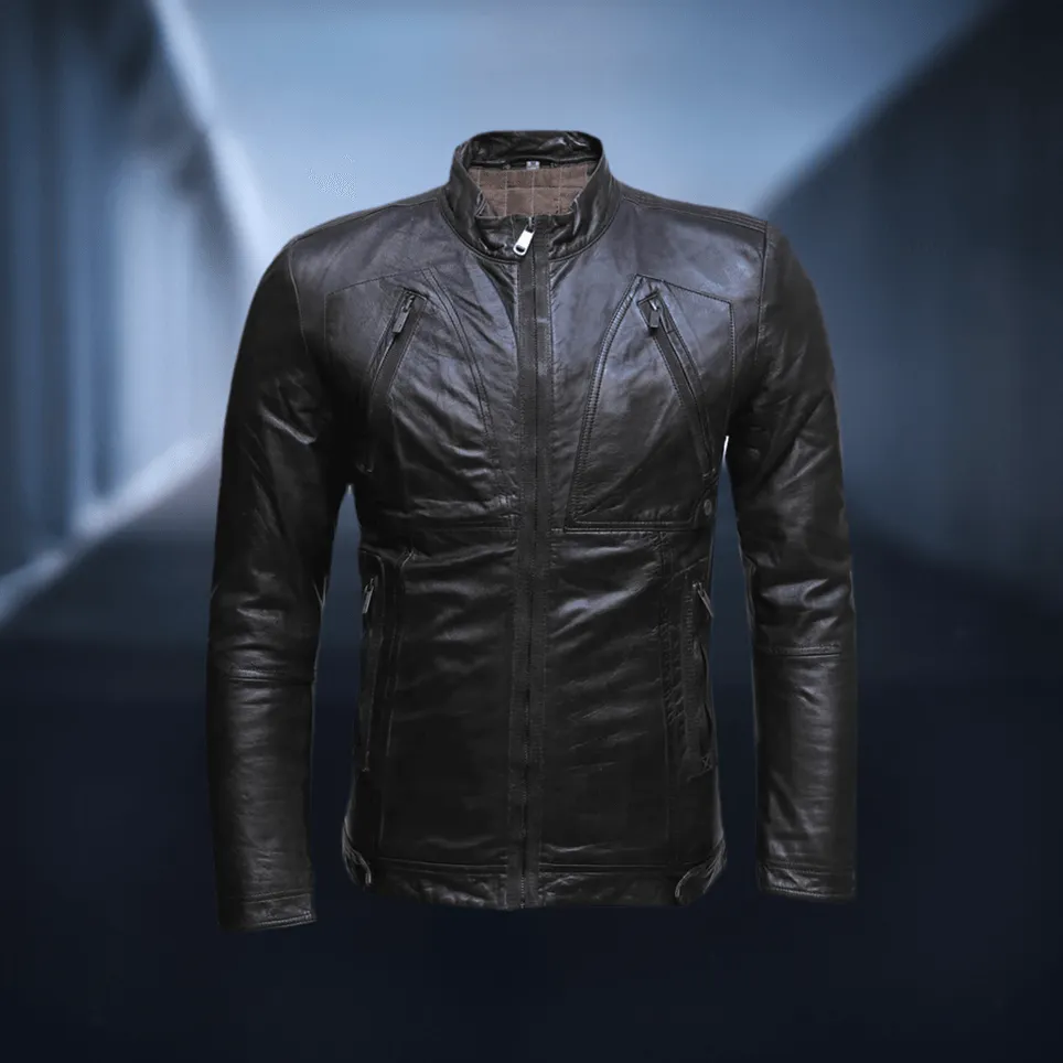 Black Leather Moto Jacket