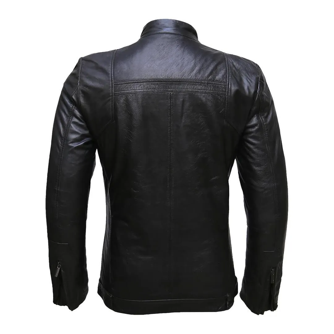 Black Leather Moto Jacket