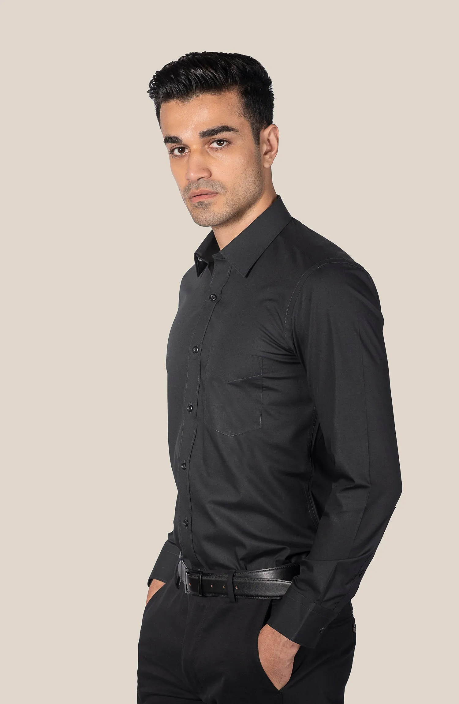 Black Plain Shirt