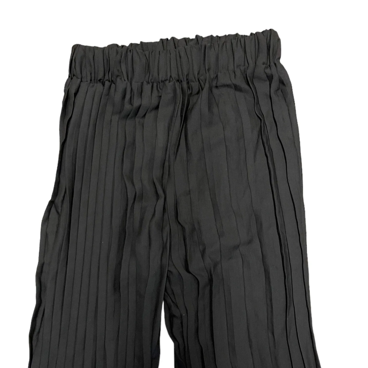 Black Pleated Semi Sheer Pull On Beach Pool Cover Up Pants Small