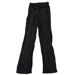 Black Pleated Semi Sheer Pull On Beach Pool Cover Up Pants Small