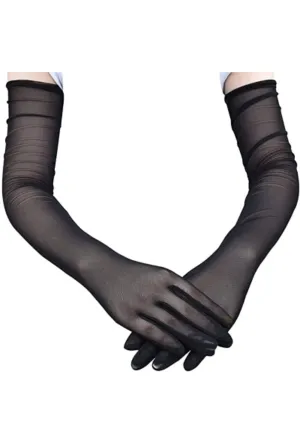 Black Sheer Gloves