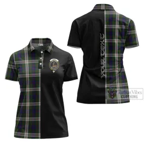 Blair Dress Tartan Women's Polo Shirt with Family Crest and Half Of Me Style