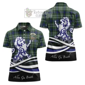 Blyth Tartan Women's Polo Shirt with Alba Gu Brath Regal Lion Emblem