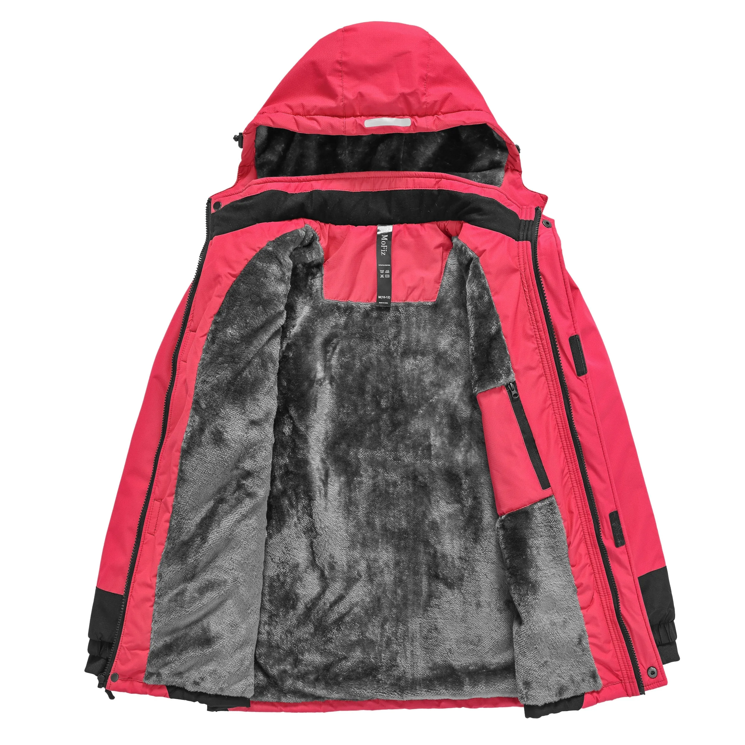 Boys' Winter Ski Warm Hooded Jacket