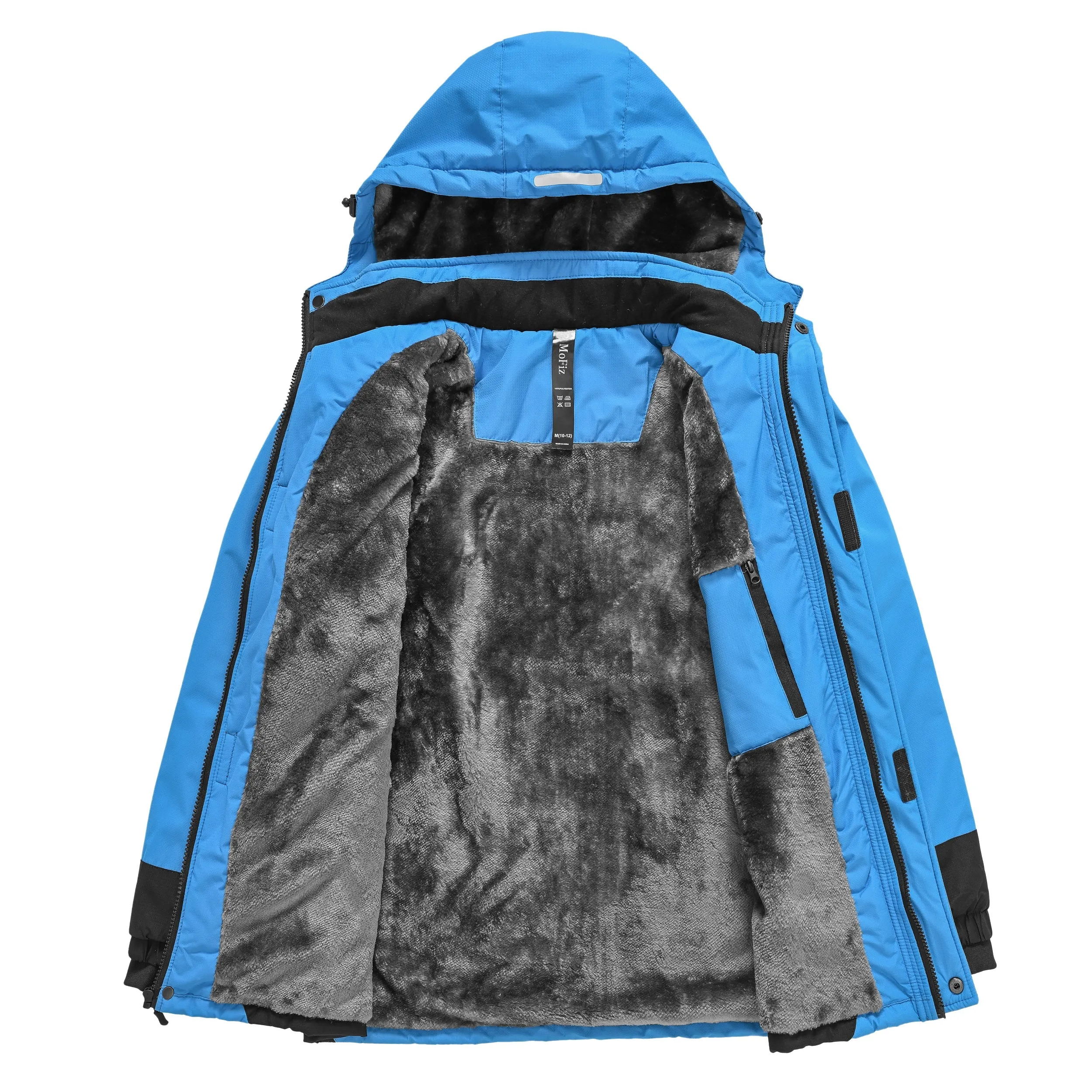 Boys' Winter Ski Warm Hooded Jacket