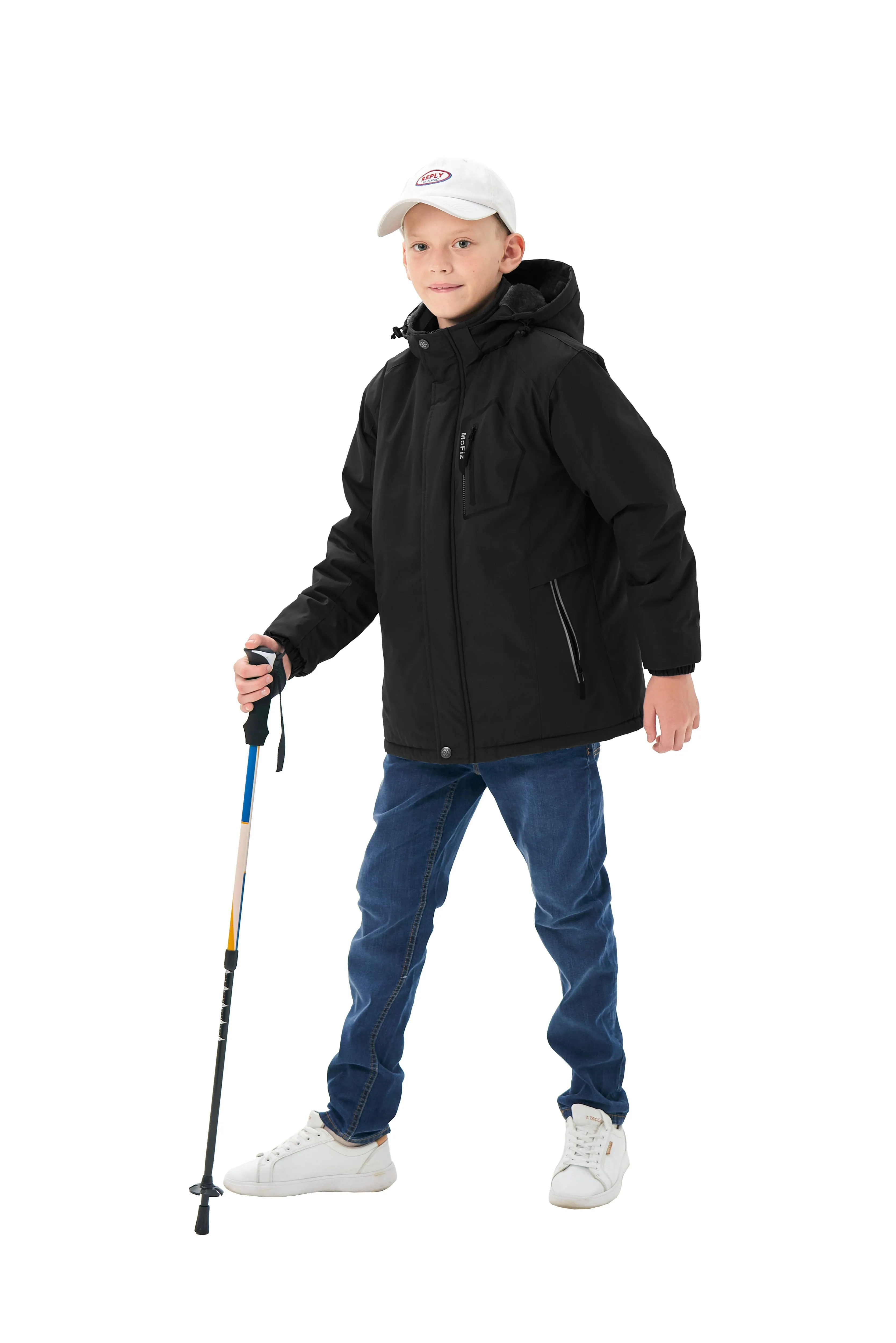 Boys' Winter Ski Warm Hooded Jacket