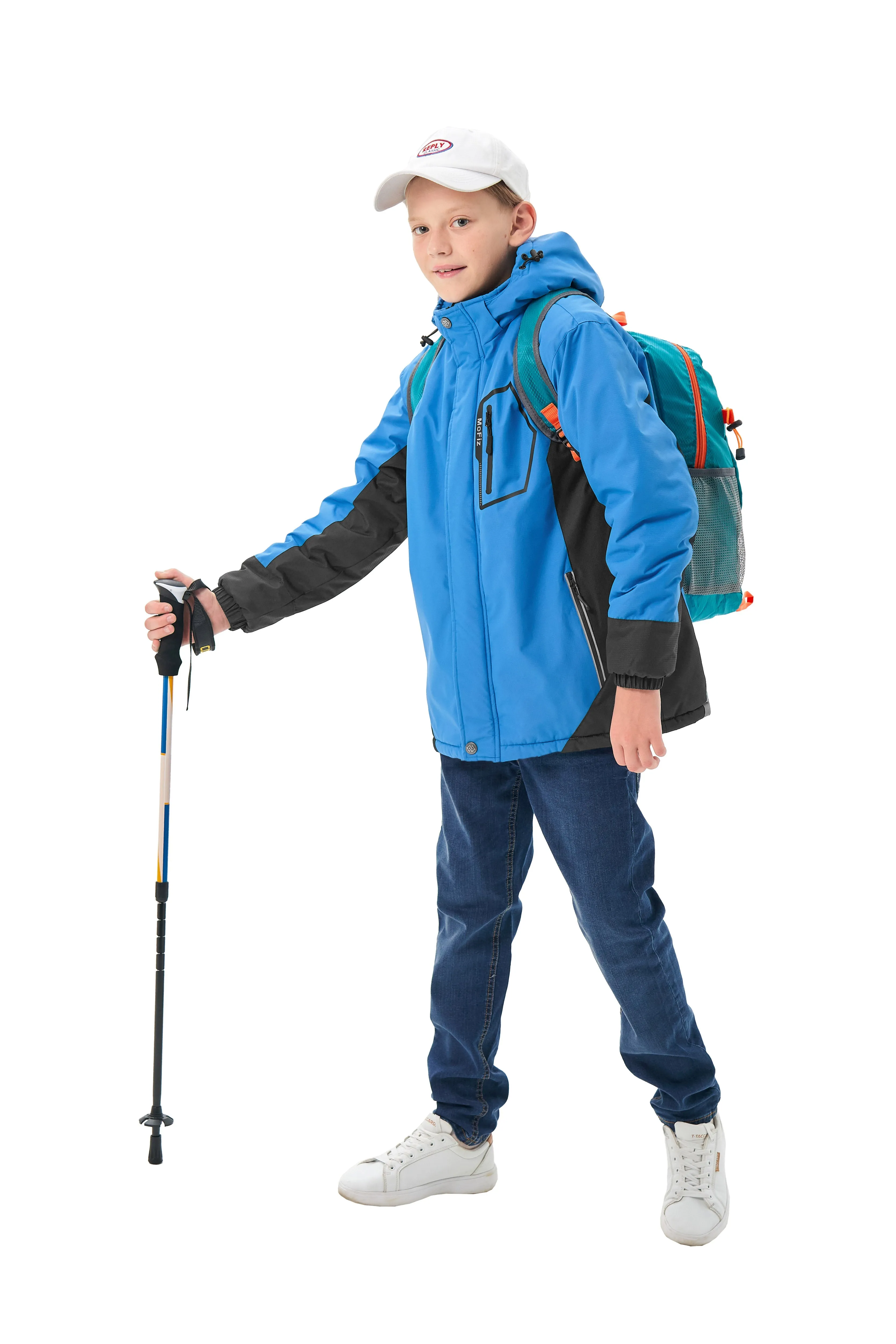 Boys' Winter Ski Warm Hooded Jacket