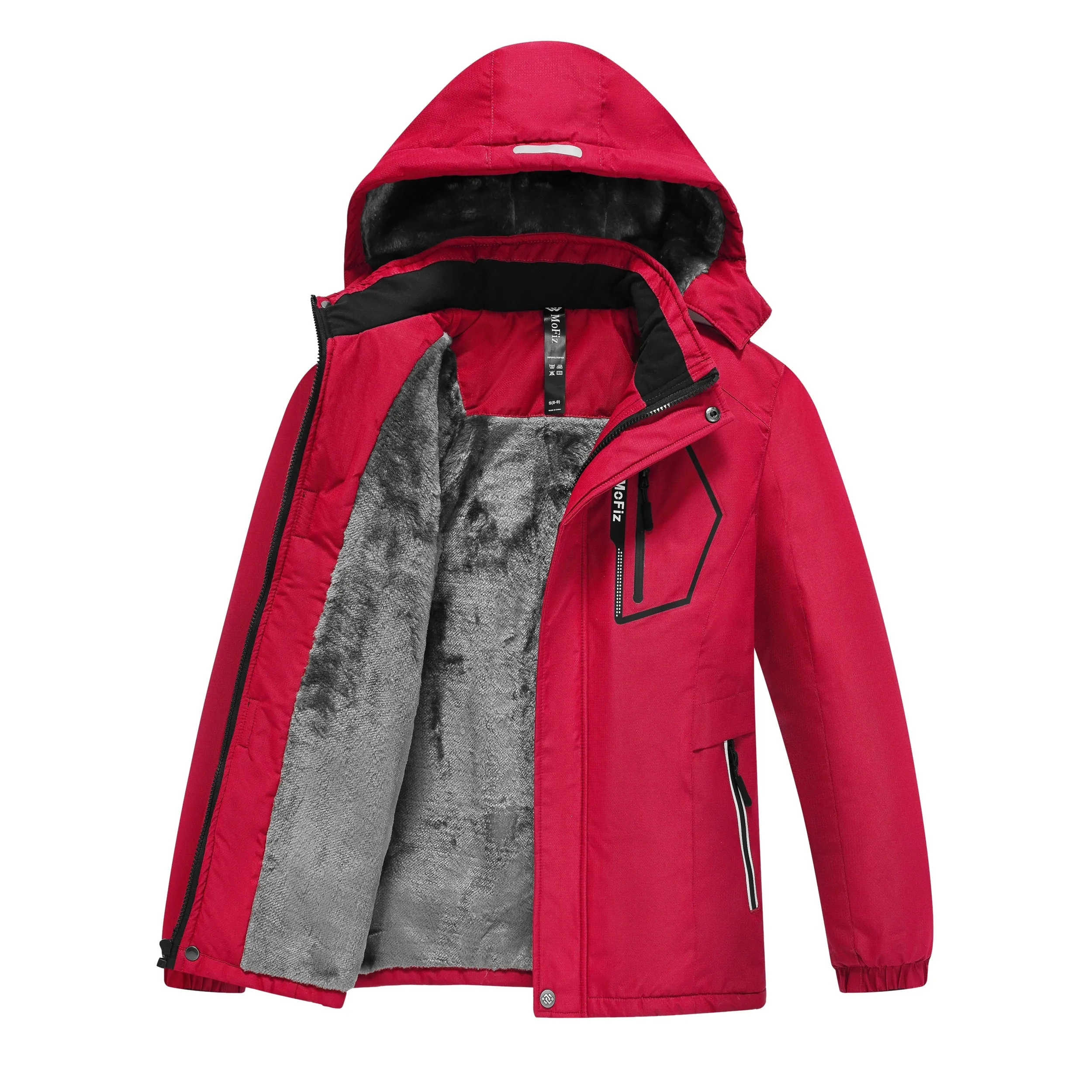 Boys' Winter Ski Warm Hooded Jacket