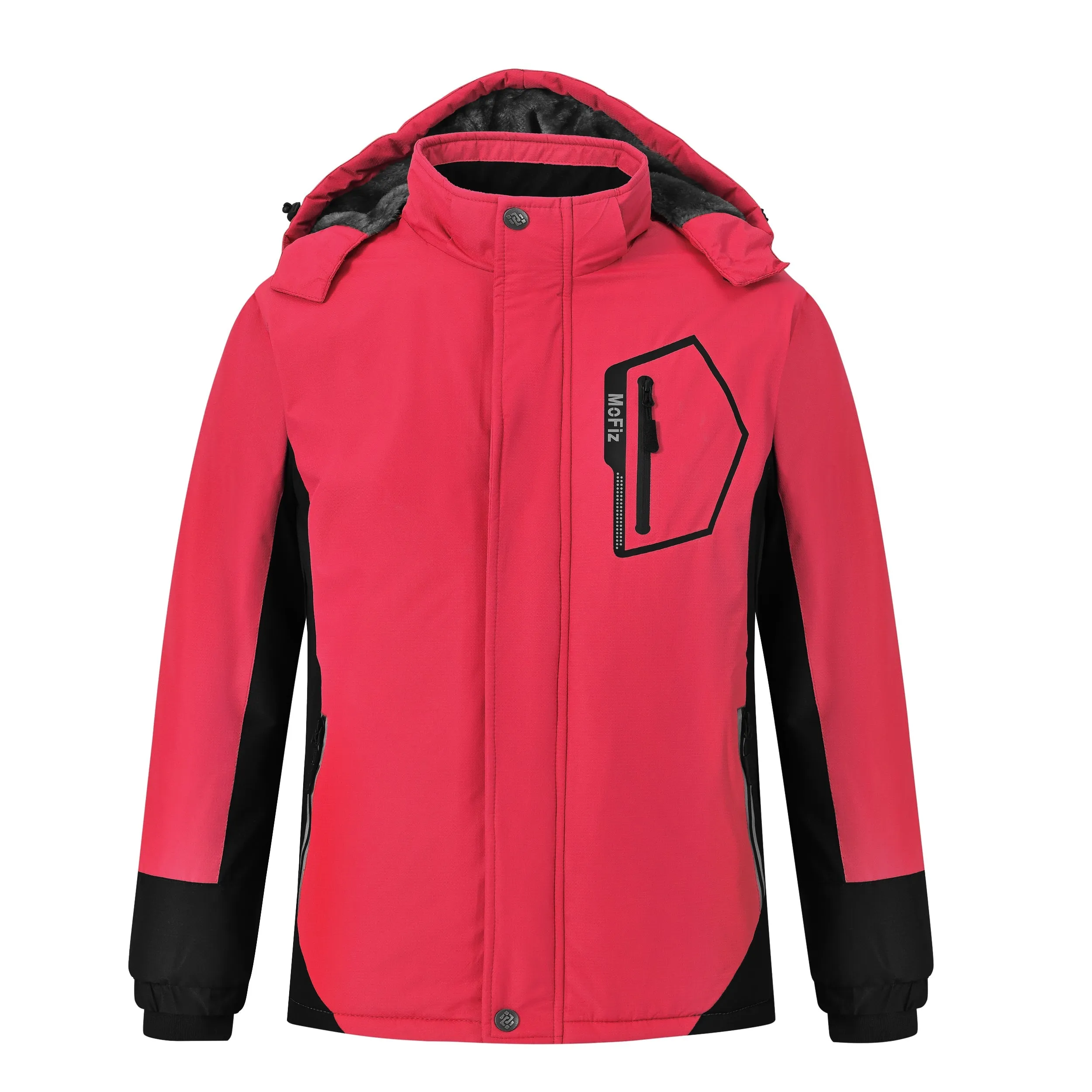 Boys' Winter Ski Warm Hooded Jacket