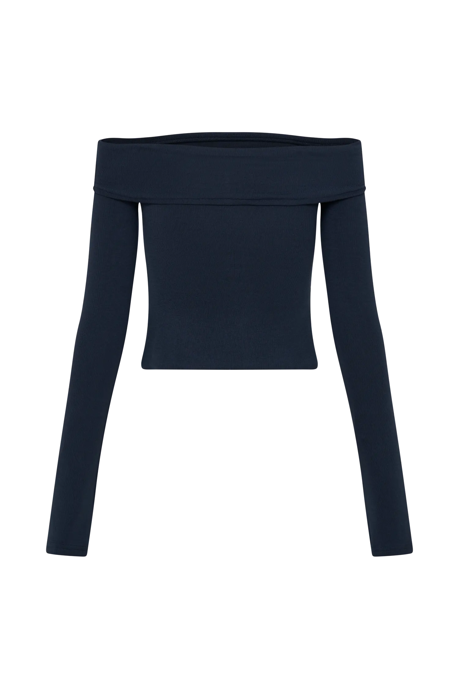 Briah Cut Out Modal Long Sleeve Top - Dark Navy