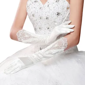 Bridal Long White Gloves