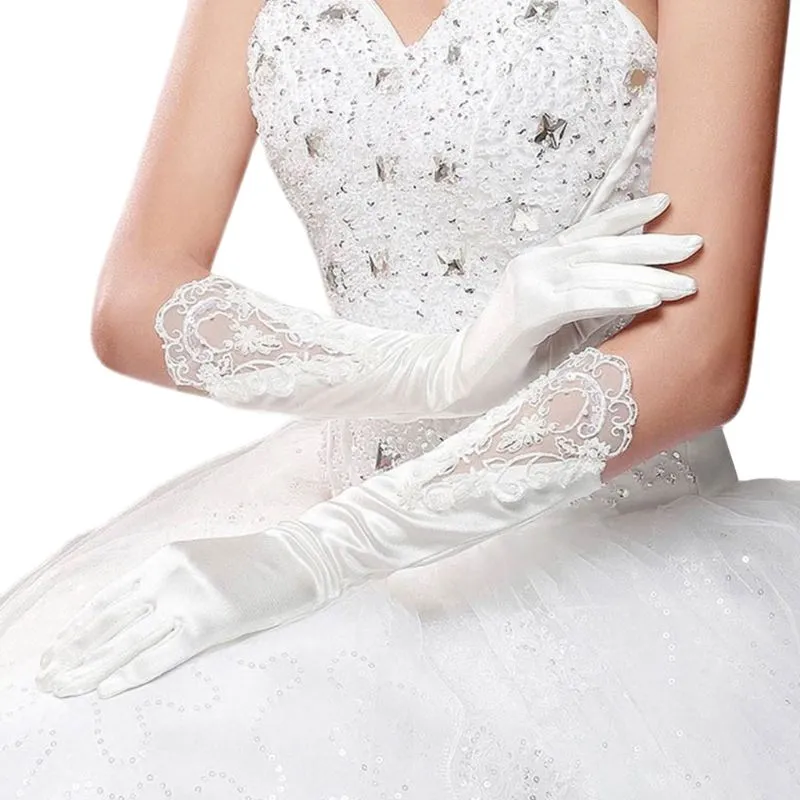 Bridal Long White Gloves