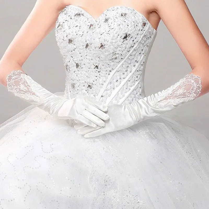 Bridal Long White Gloves