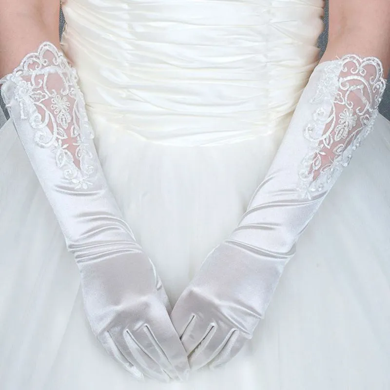 Bridal Long White Gloves